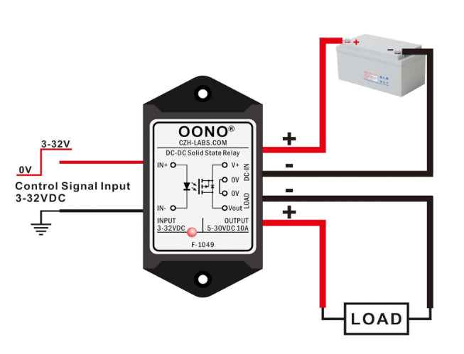 Wired DC-DC 10Amp Isolated Solid State Relay