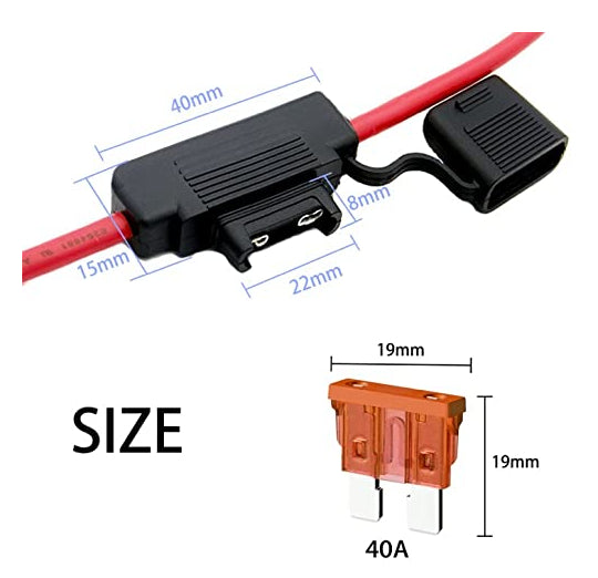 10 Gauge Fuse Holder - 10 AWG