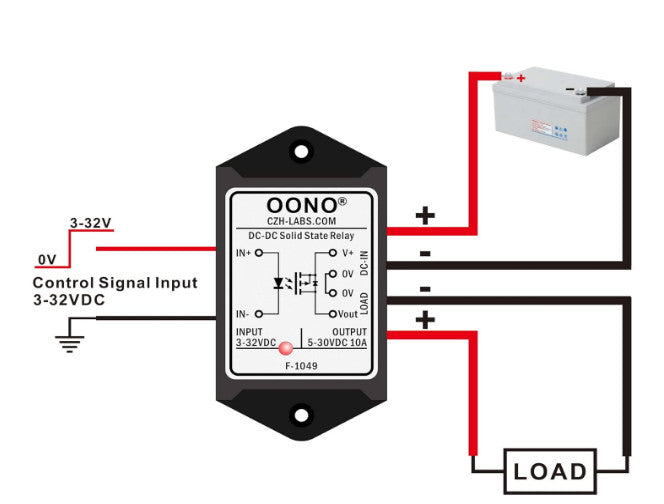 Wired DC-DC 10Amp Solid State Relay