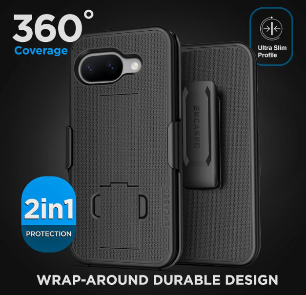 Encased DuraClip for Google Pixel 9a Belt Clip Case with Holster
